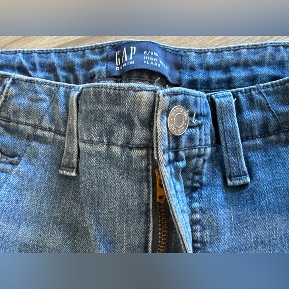 GAP Women's Flare Jeans - Dark Blue - Picture 3 of 7